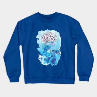 Blue Hydrangea Watercolor Crewneck Sweatshirt